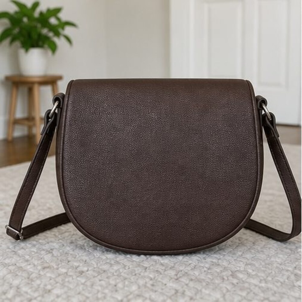 Merlot Pebbled Crossbody Bag